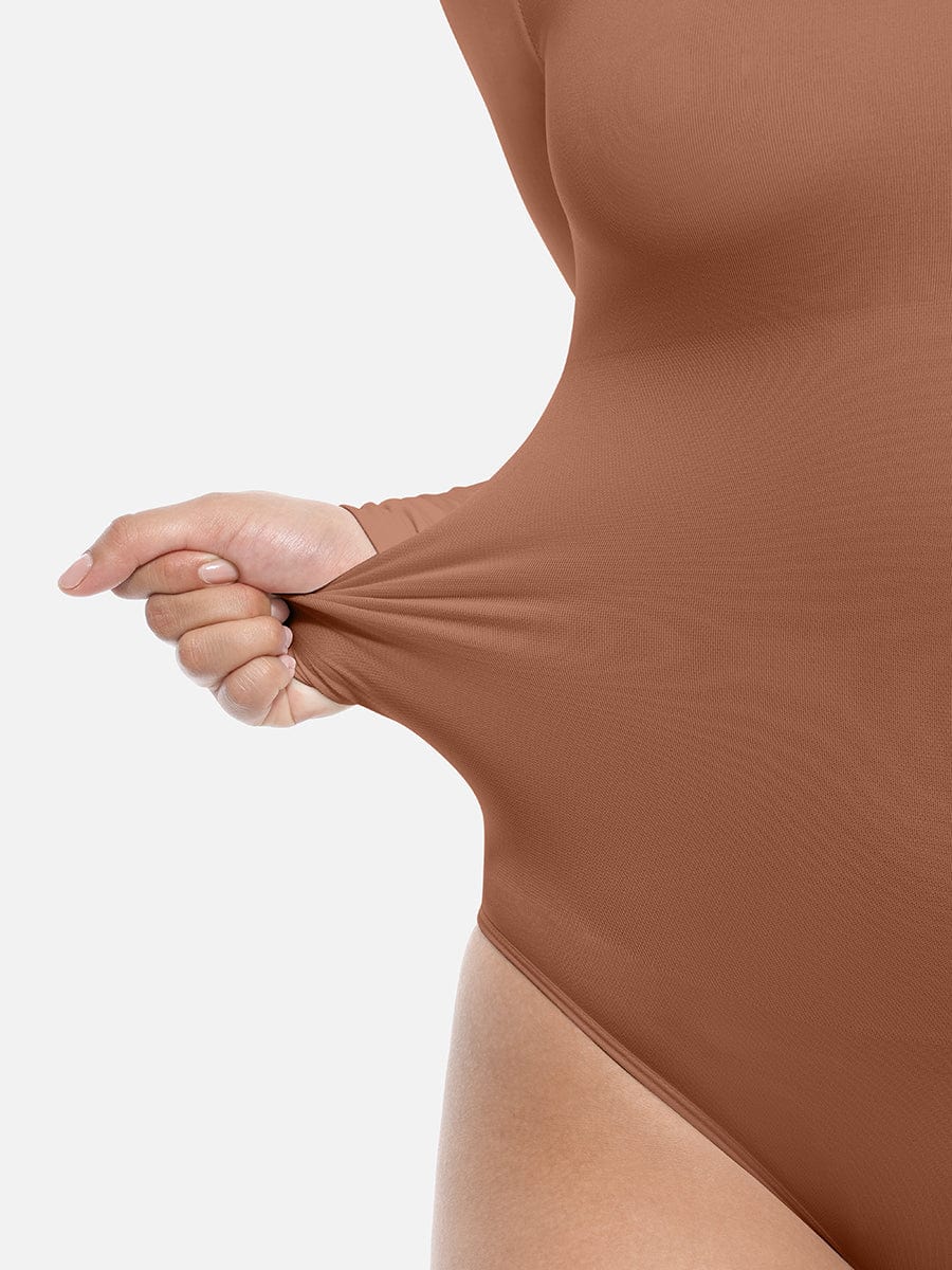 Seamless Bodysuit Long Sleeve Slim Corset Shapewear Bodysuit