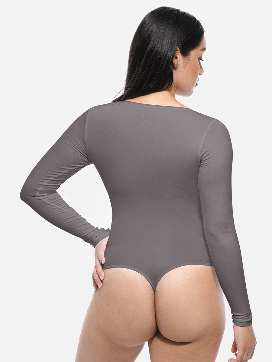 Seamless Bodysuit Long Sleeve Slim Corset Shapewear Bodysuit