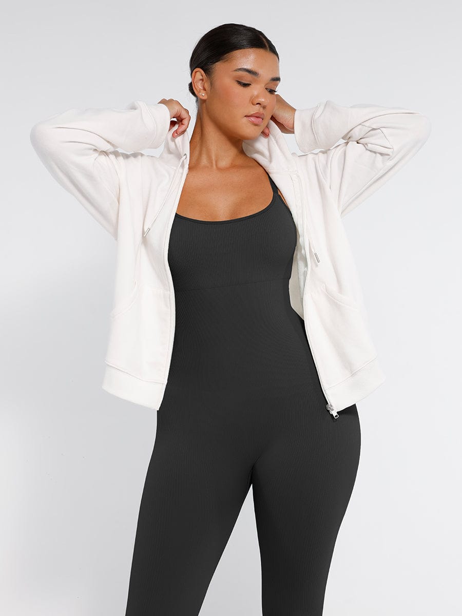High Stretchy Seamless Sling Tummy Control Jumpsuit Removable cup pads