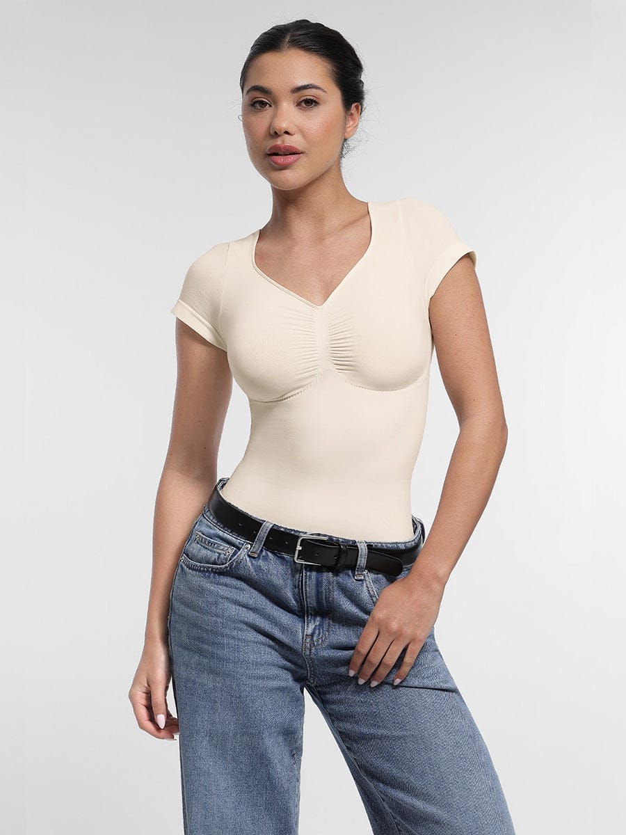 Bust Support Waist & Abdomen Shaping Thong Bodysuit