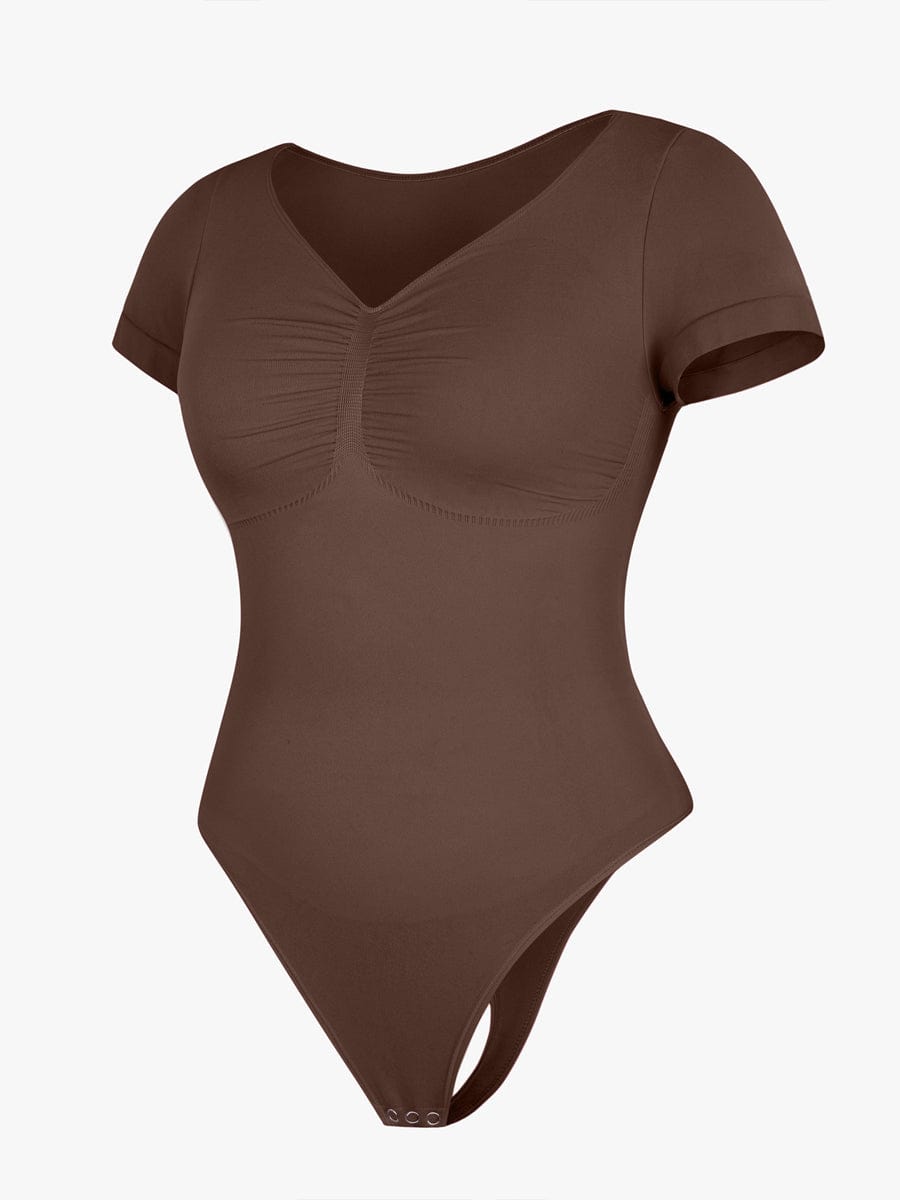 Bust Support Waist & Abdomen Shaping Thong Bodysuit