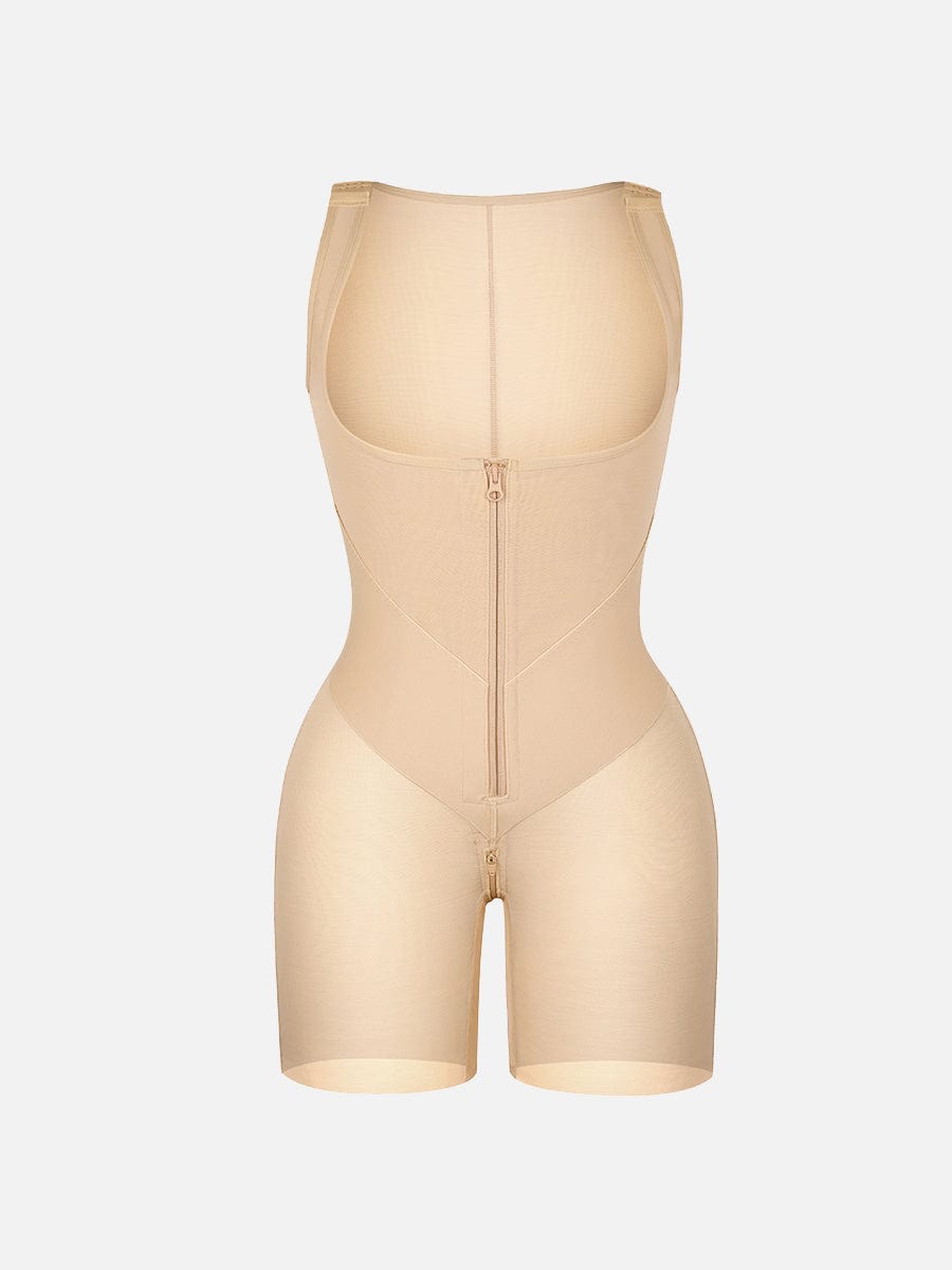 Wholesale U-Shaped Chest Support Waist Control Peach Butt Post Surgery Full Body Shapewear.