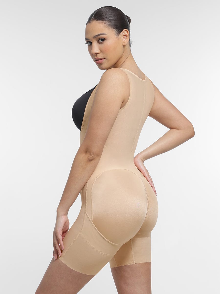 Wholesale U-Shaped Chest Support Waist Control Peach Butt Post Surgery Full Body Shapewear.