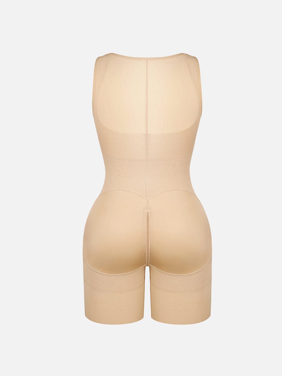 Wholesale U-Shaped Chest Support Waist Control Peach Butt Post Surgery Full Body Shapewear.