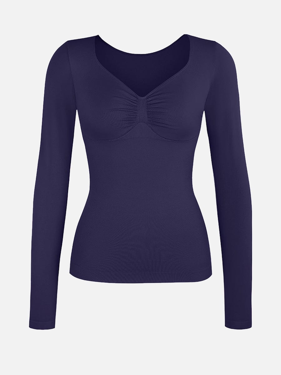 Wholesale Seamless Diamond Neck Bust Support Waist and Tummy Control Shaping Top.