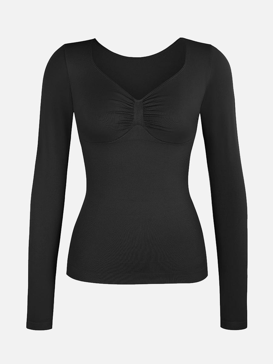 Wholesale Seamless Diamond Neck Bust Support Waist and Tummy Control Shaping Top.