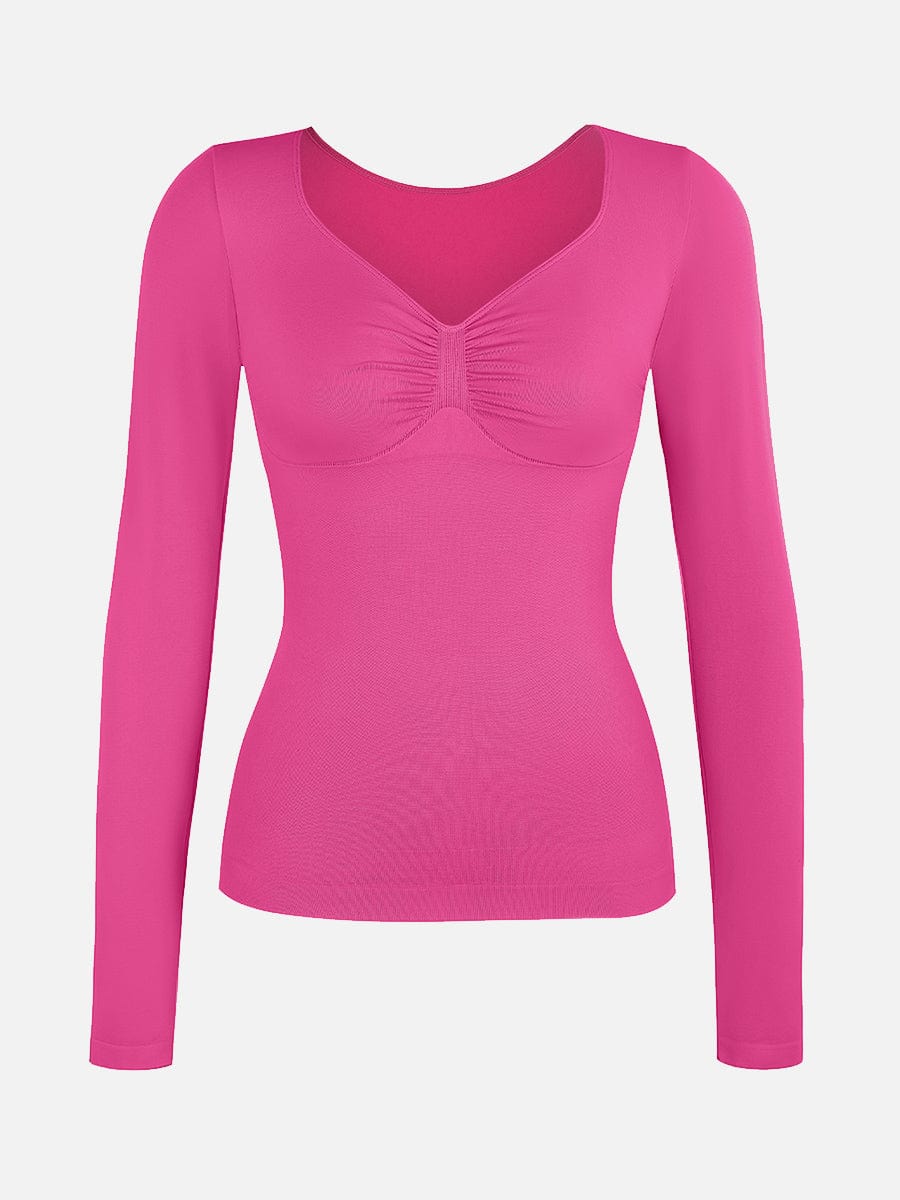 Wholesale Seamless Diamond Neck Bust Support Waist and Tummy Control Shaping Top.