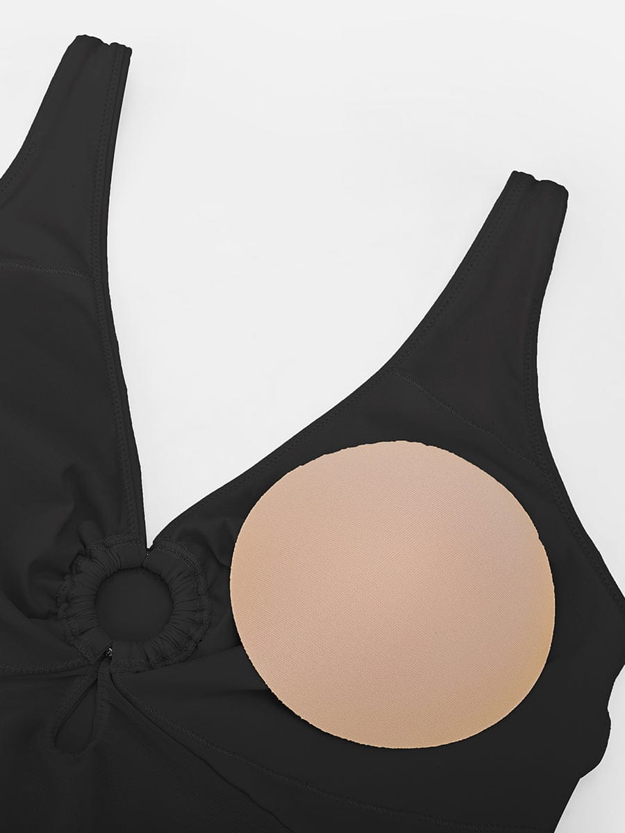 Wholesale Waist Shaping Mesh Eco Lining Ruched Brief One Piece Swimsuit with Pads.