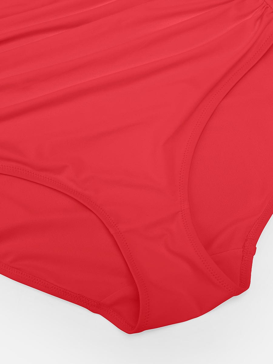 Wholesale Waist Shaping Mesh Eco Lining Ruched Brief One Piece Swimsuit with Pads.