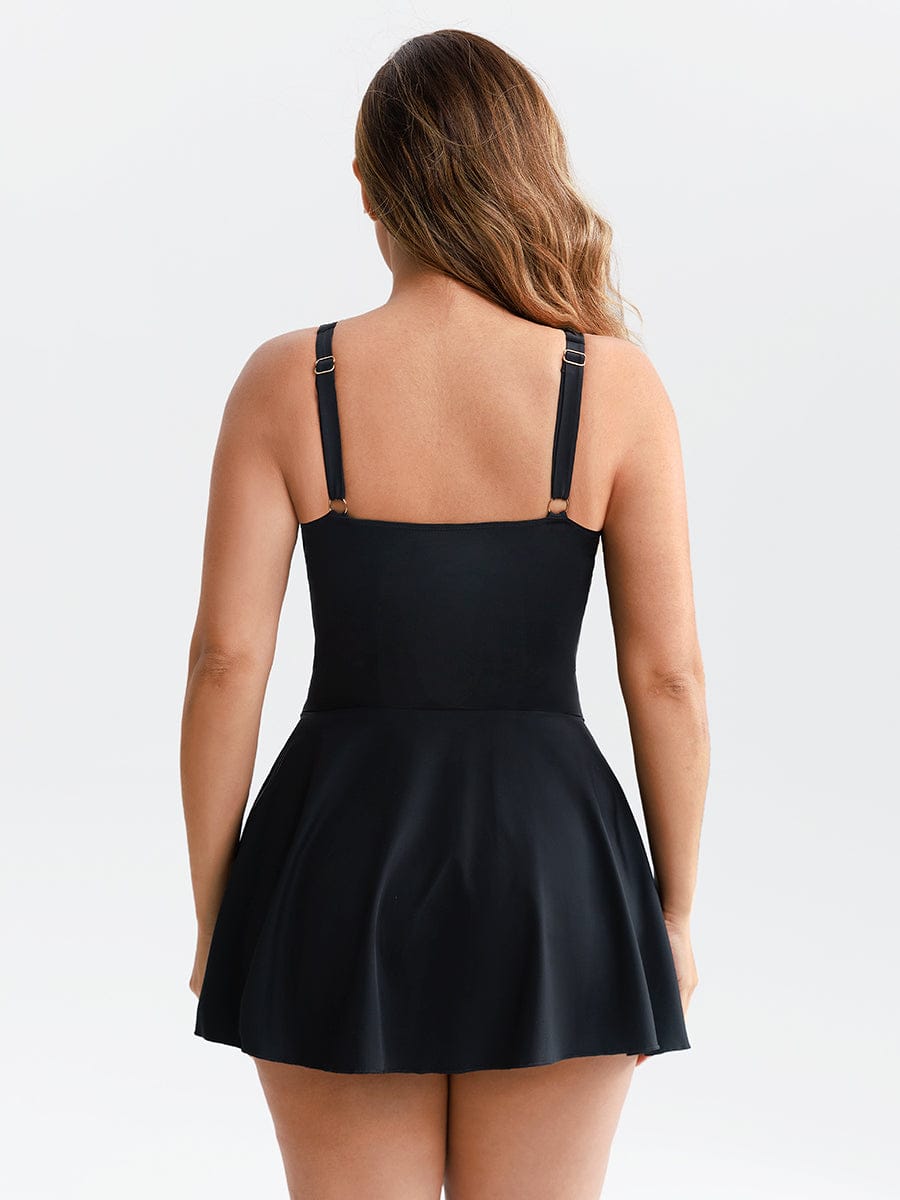 Wholesale Deep V Ruched Shaping Mesh One Piece Swimsuit with Removable Pads.