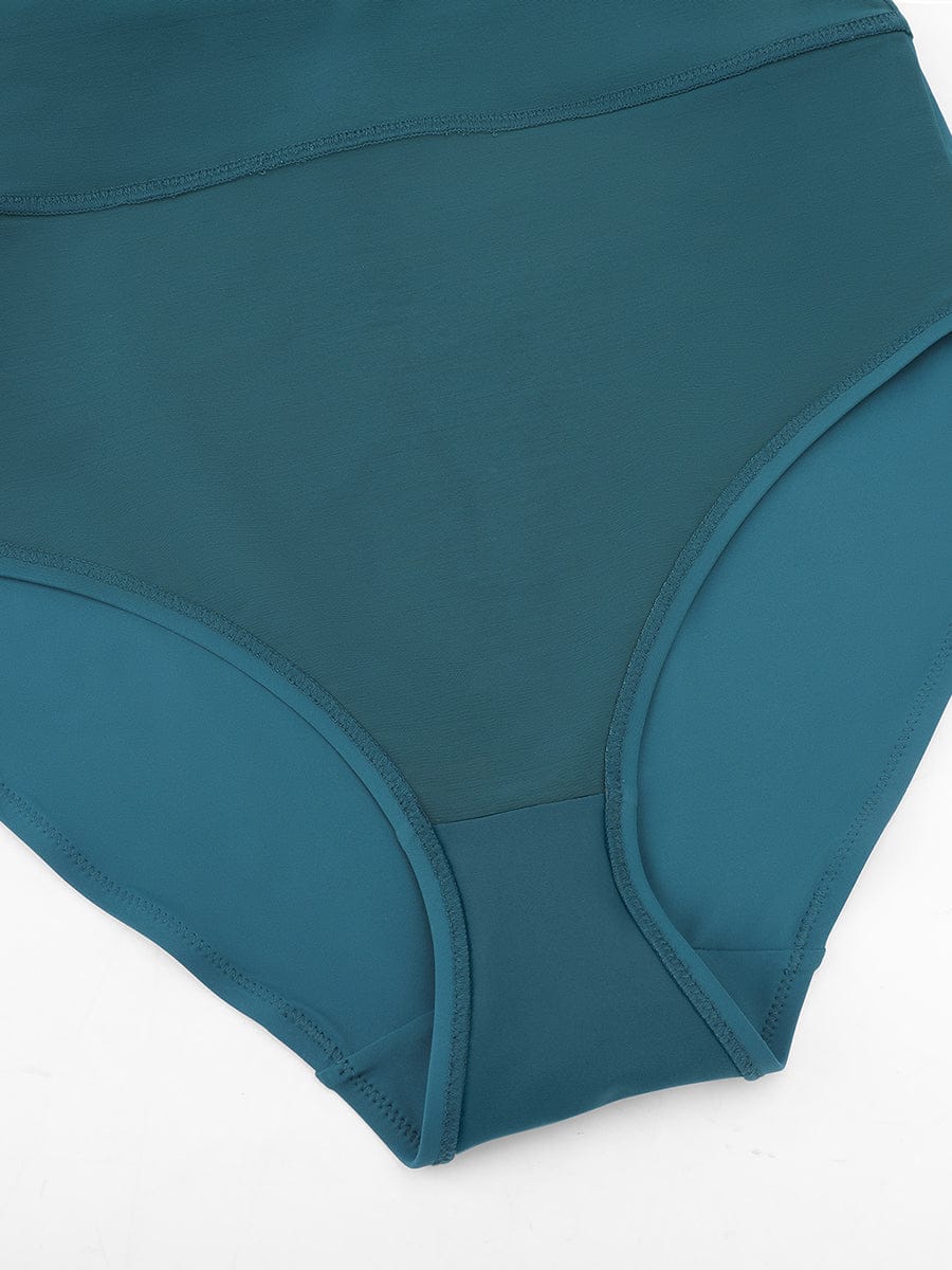 Wholesale Deep V Ruched Shaping Mesh One Piece Swimsuit with Removable Pads.