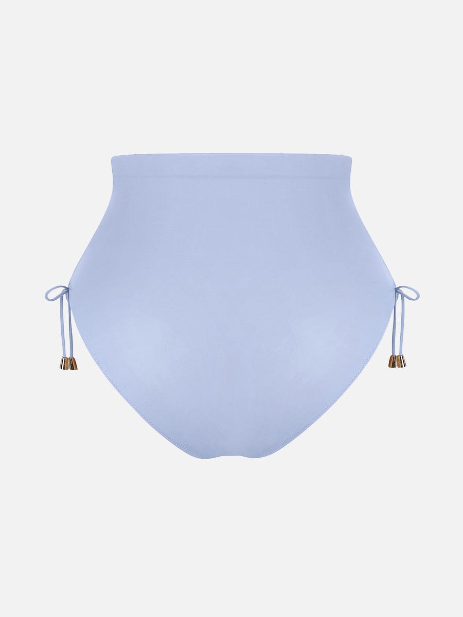 Deep V Metal Ring Drawstring Tummy Control Swimsuit with Removable Pads