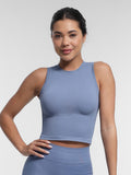 Wholesale Supportive Seamless Sports Top with Built-in Bra & Removable Cups.