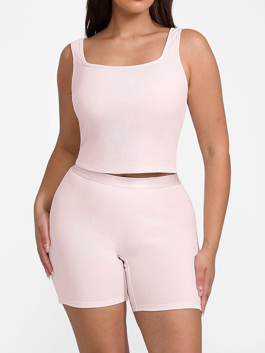 Wholesale Rayon Ribbed Wide Strap Scoop Neck Tank Top Breathable.