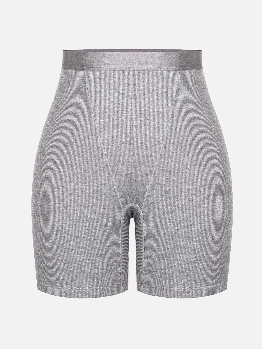 Wholesale Rayon Ribbed Fitted Boxer Mid Waist Breathable Shorts.