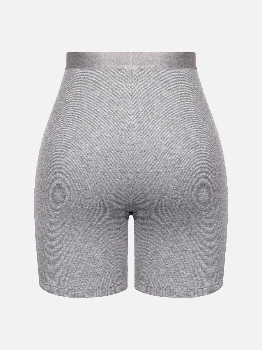 Wholesale Rayon Ribbed Fitted Boxer Mid Waist Breathable Shorts.