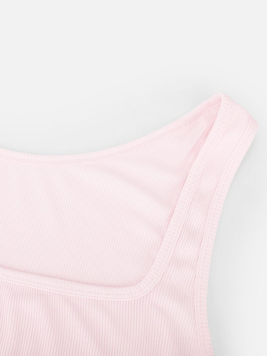 Wholesale Rayon Ribbed Wide Strap Scoop Neck Tank Top Breathable.