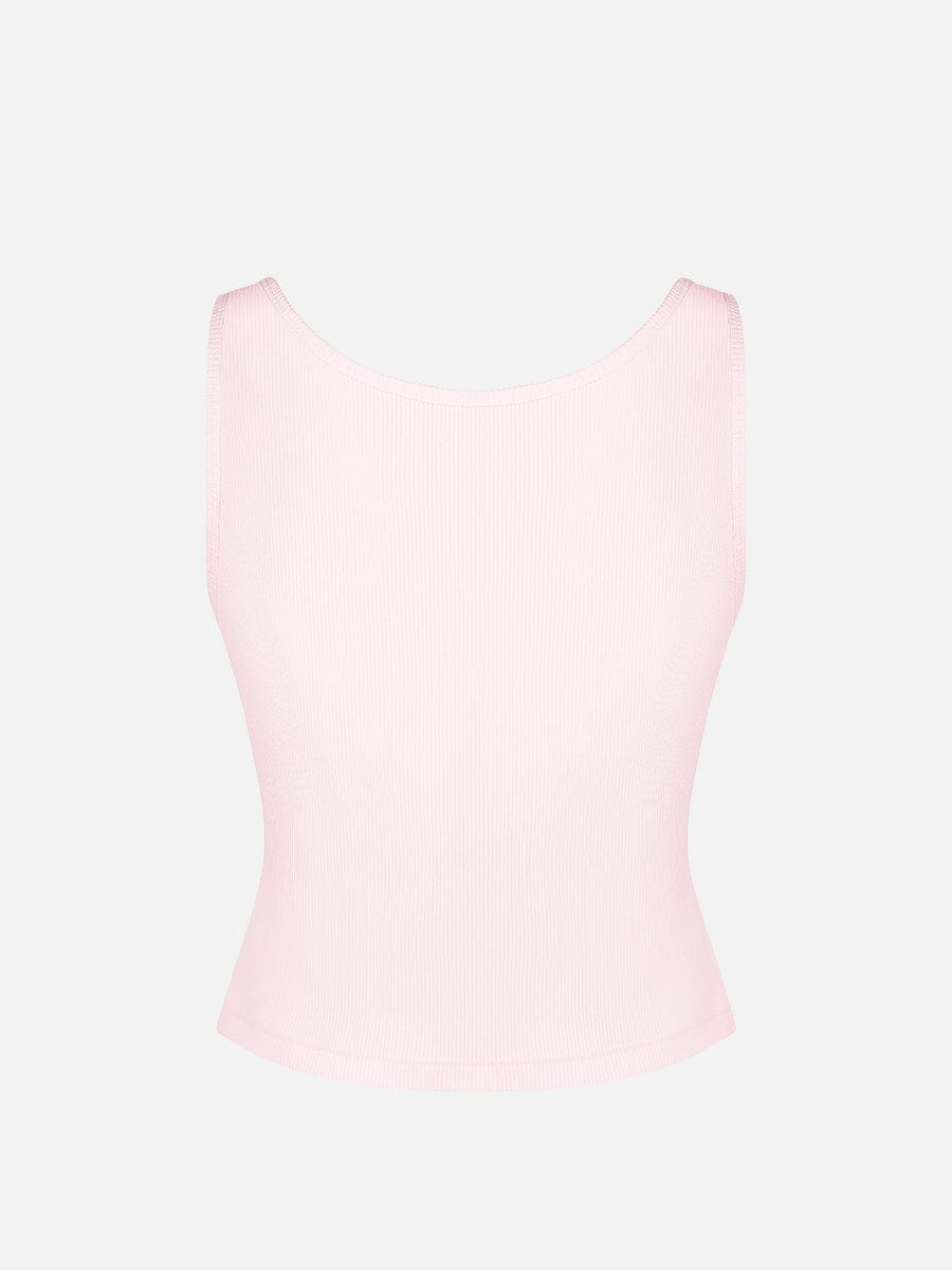 Wholesale Rayon Ribbed Wide Strap Scoop Neck Tank Top Breathable.