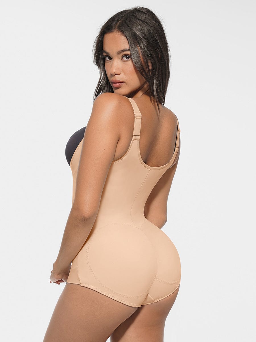 Wholesale High-Elastic Bust Support Antibacterial Crotch Shaping Bodysuit.