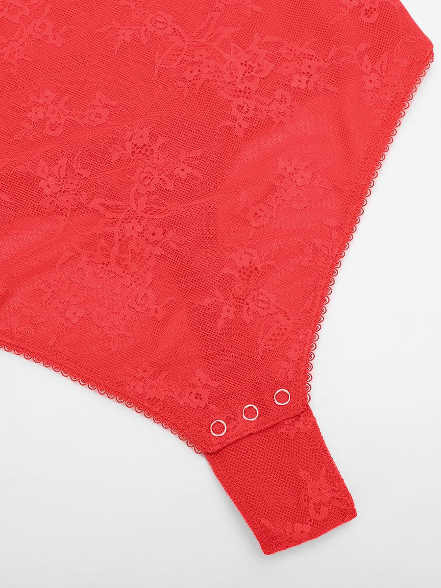 Wholesale Seamless Sexy Deep V-Neck Lace Shaping Thong Bodysuit.