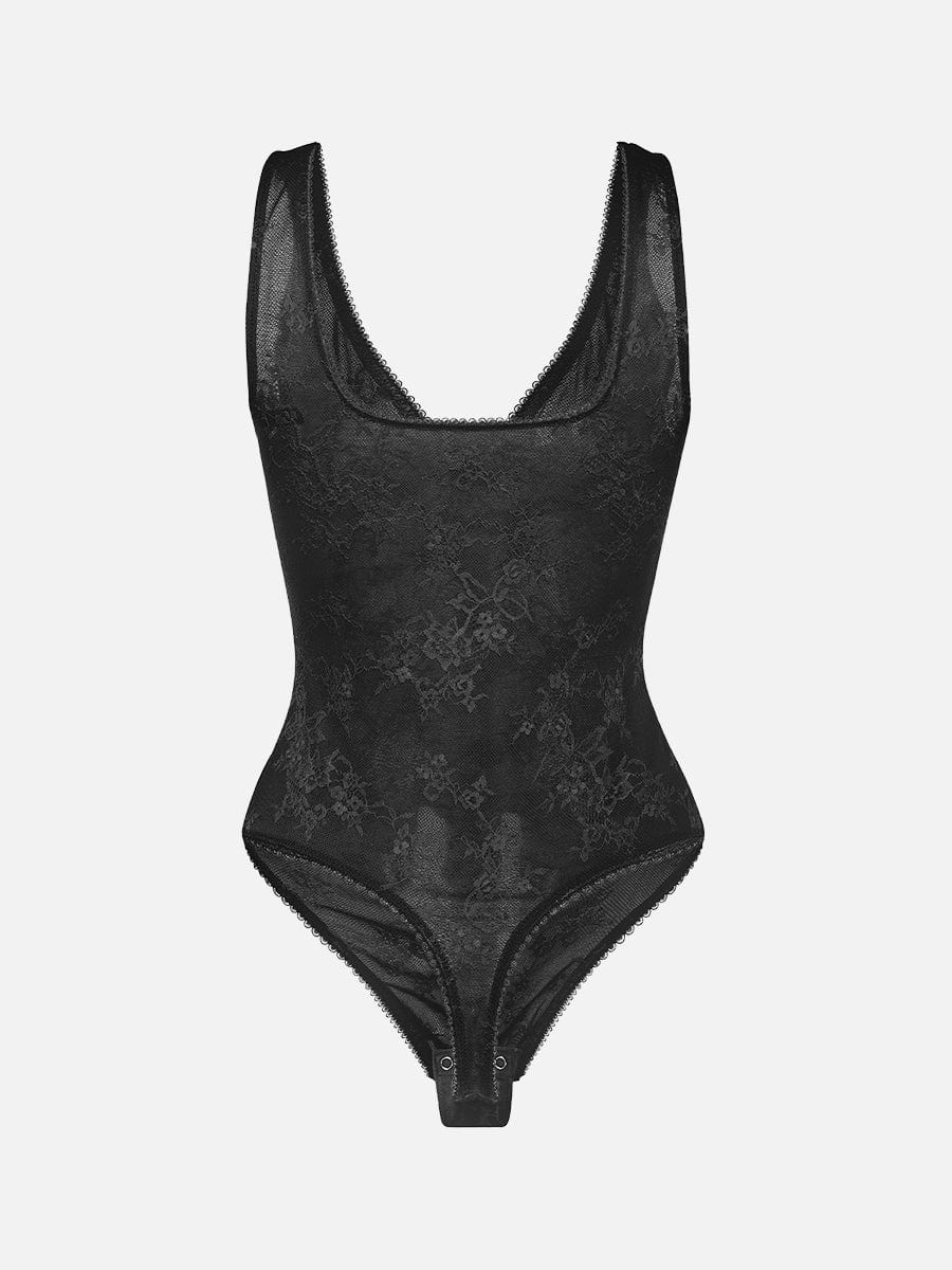 Wholesale Seamless Sexy Deep V-Neck Lace Shaping Thong Bodysuit.
