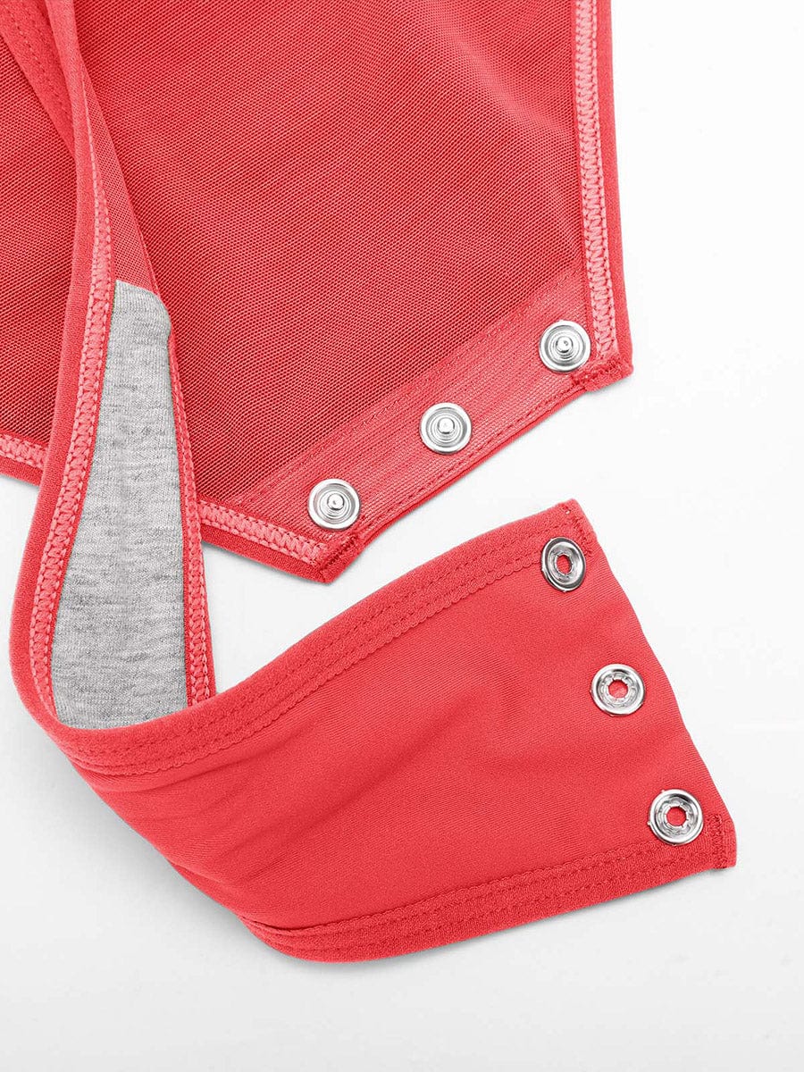 Wholesale Sexy V-neck Overlapping pleated Waist and Tummy Control Antibacterial Crotch Bodysuit.