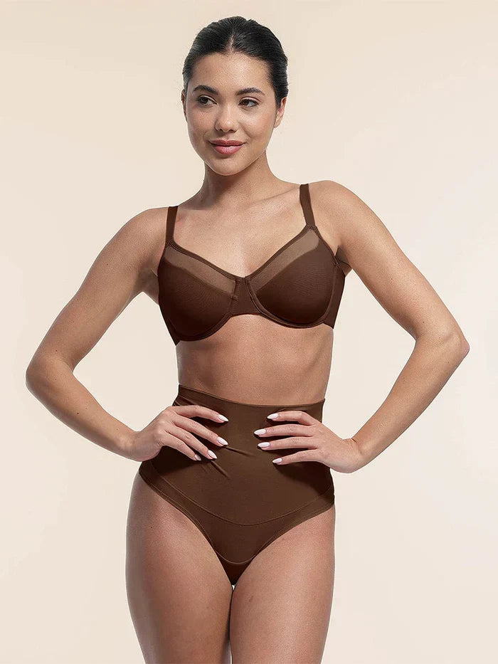 Sexy Mesh Full Coverage Unlined Underwire Bra with Adjustable Straps