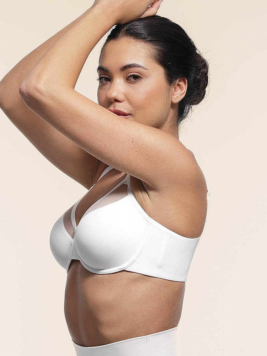 Wholesale Sexy Mesh Full Coverage Unlined Underwire Bra with Adjustable Straps.