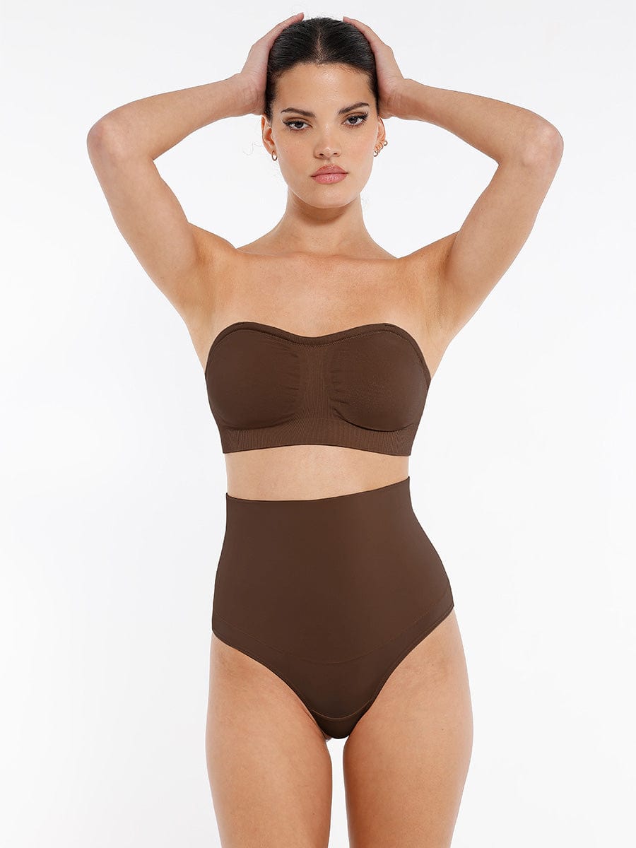 Wholesale Seamless Strapless Wireless Breast Support Bra with Removable Cup Pad.