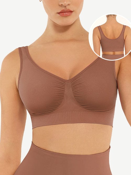 Wholesale Seamless Shaping Bust Support Wider Back Bra.