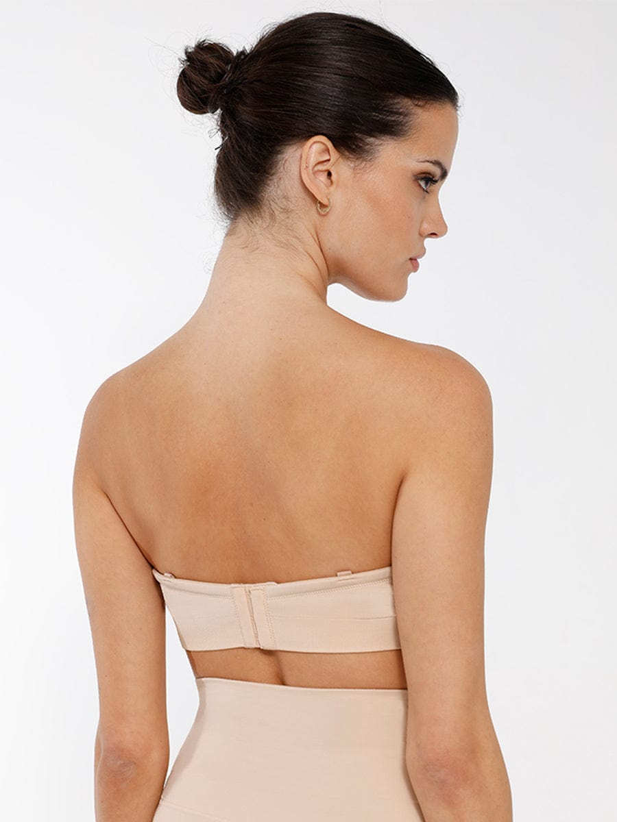 Wholesale Seamless Strapless Wireless Breast Support Bra with Removable Cup Pad.