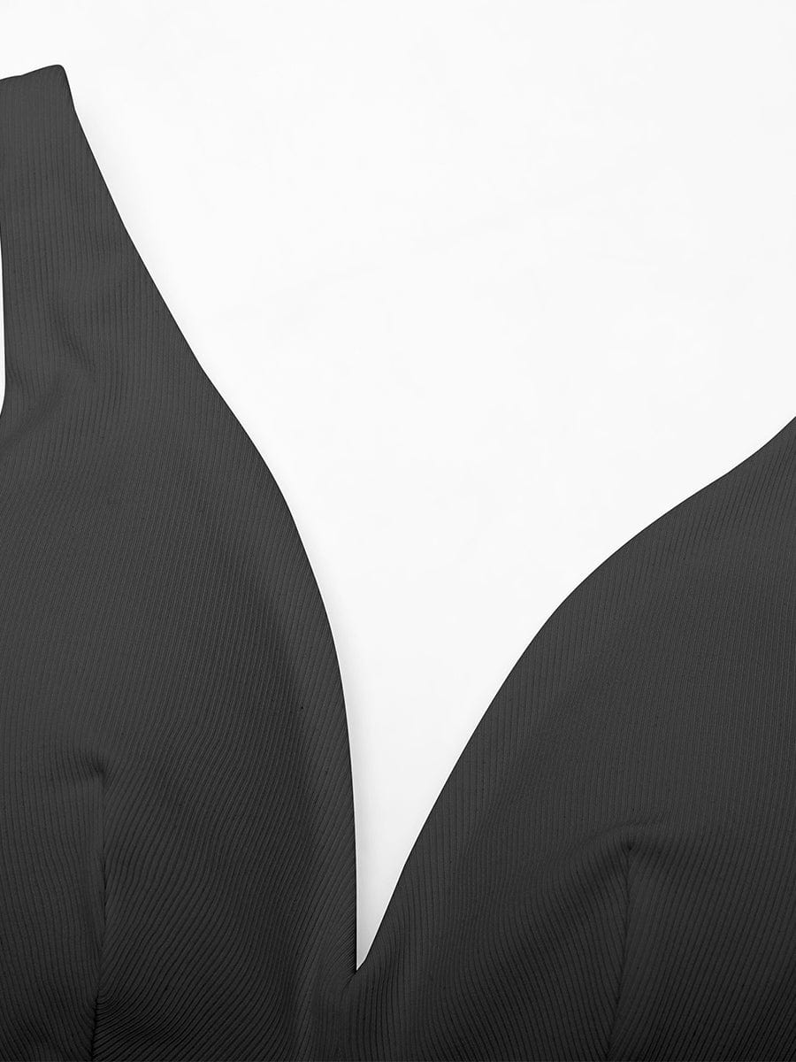 Wholesale Deep V Neck Rib Modal All Day Wear Bralette with Removable Pads.