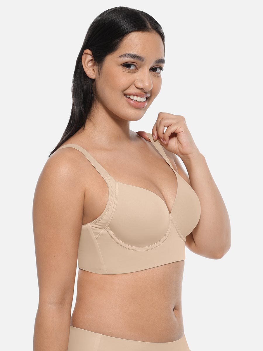 Wholesale Skin Underwire Push-Up Sculpting Uplift Hide Back Fat Full Coverage Bra.