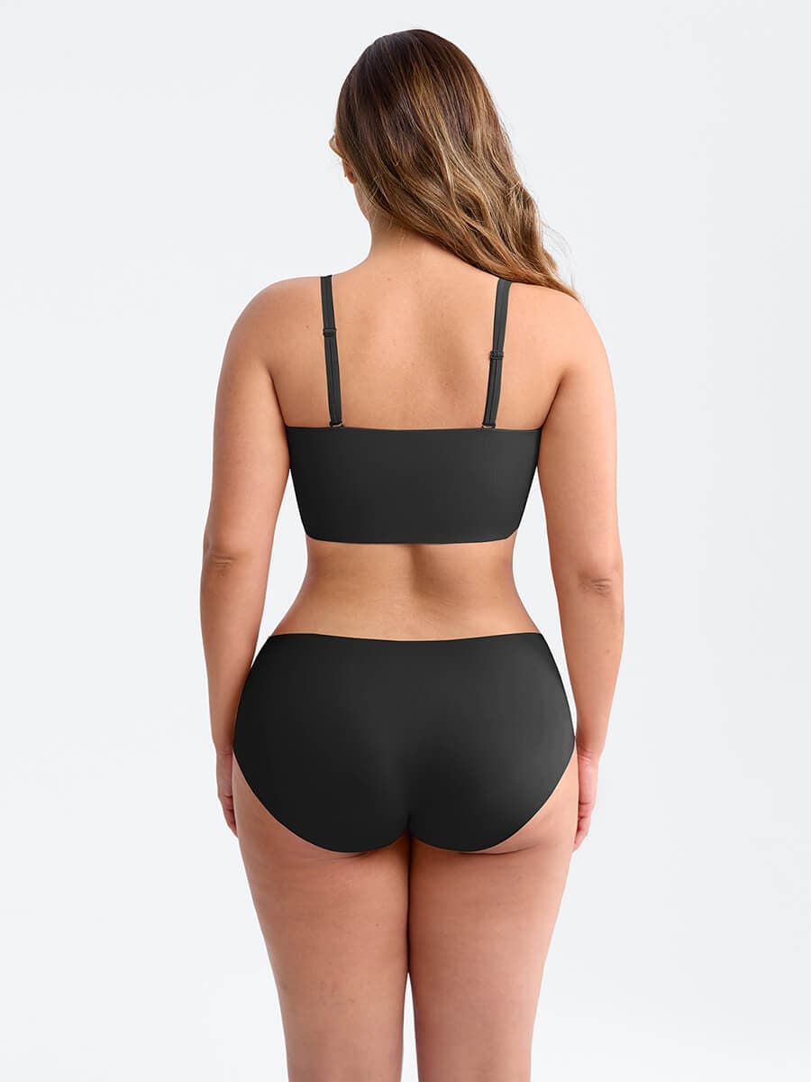 Strapless Anti Slip Bandeau Bra Fixed Molded Cups FeelSoft Fabric Nipple Coverage.