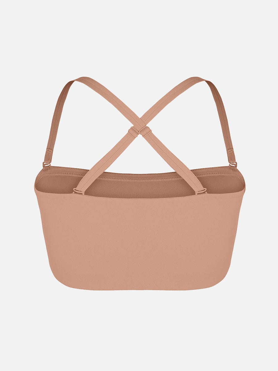 Strapless Anti Slip Bandeau Bra Fixed Molded Cups FeelSoft Fabric Nipple Coverage.