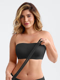 Strapless Anti Slip Bandeau Bra Fixed Molded Cups FeelSoft Fabric Nipple Coverage.
