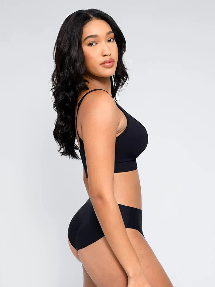 Seamless Breast Support Back Fat Reduction Inner Bra With Removable cups