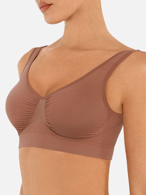 Wholesale Seamless Shaping Bust Support Wider Back Bra.