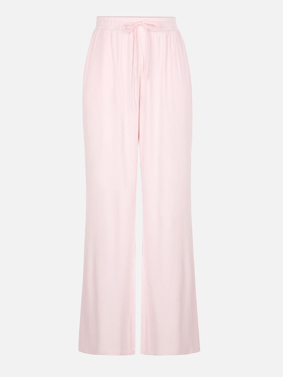 Wholesale Rayon Ribbed Wide Leg Lounge Pants.
