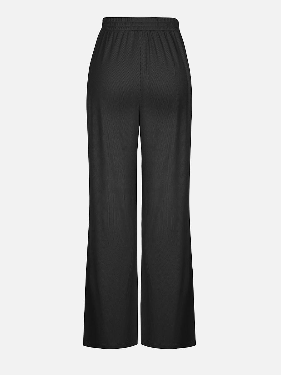 Wholesale Rayon Ribbed Wide Leg Lounge Pants.