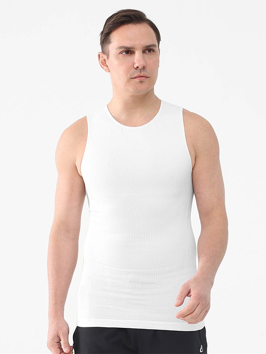 Wholesale Men Seamless Shaper Compression Tummy Control Tank Top.