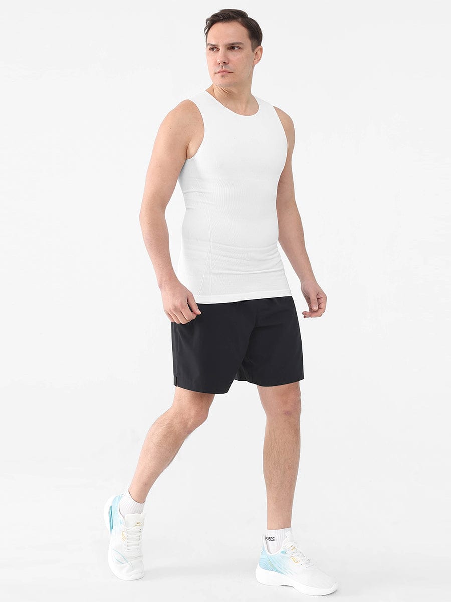 Wholesale Men Seamless Shaper Compression Tummy Control Tank Top.