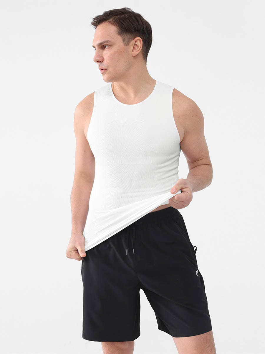 Wholesale Men Seamless Shaper Compression Tummy Control Tank Top.
