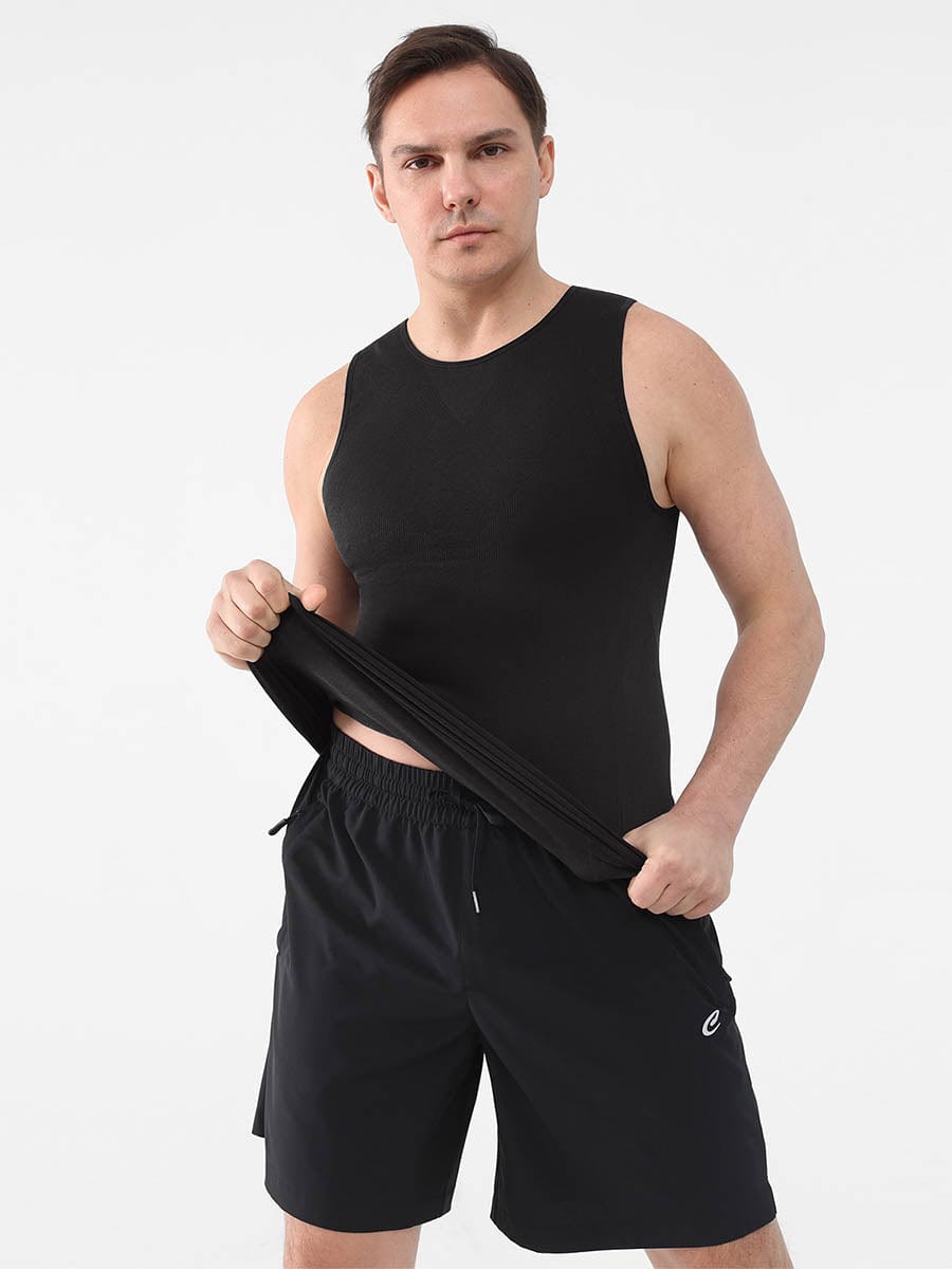 Wholesale Men Seamless Shaper Compression Tummy Control Tank Top.