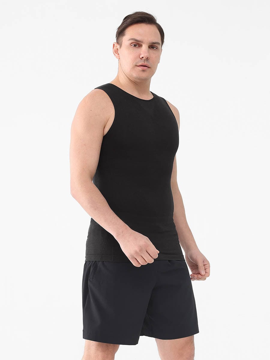 Wholesale Men Seamless Shaper Compression Tummy Control Tank Top.