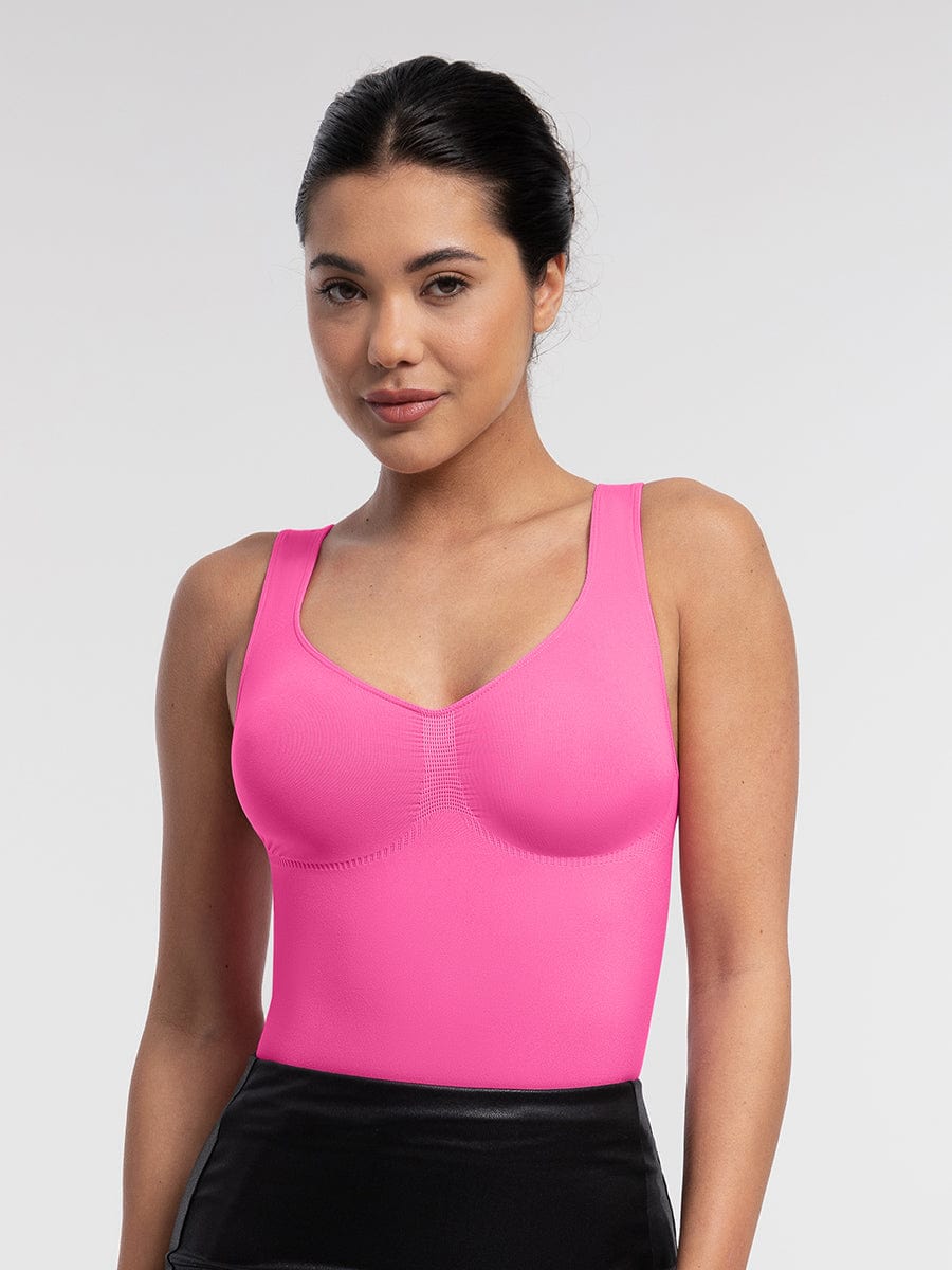 Wholesale Seamless Bust Support Waist and Abdomen Control Thong Bodysuit.