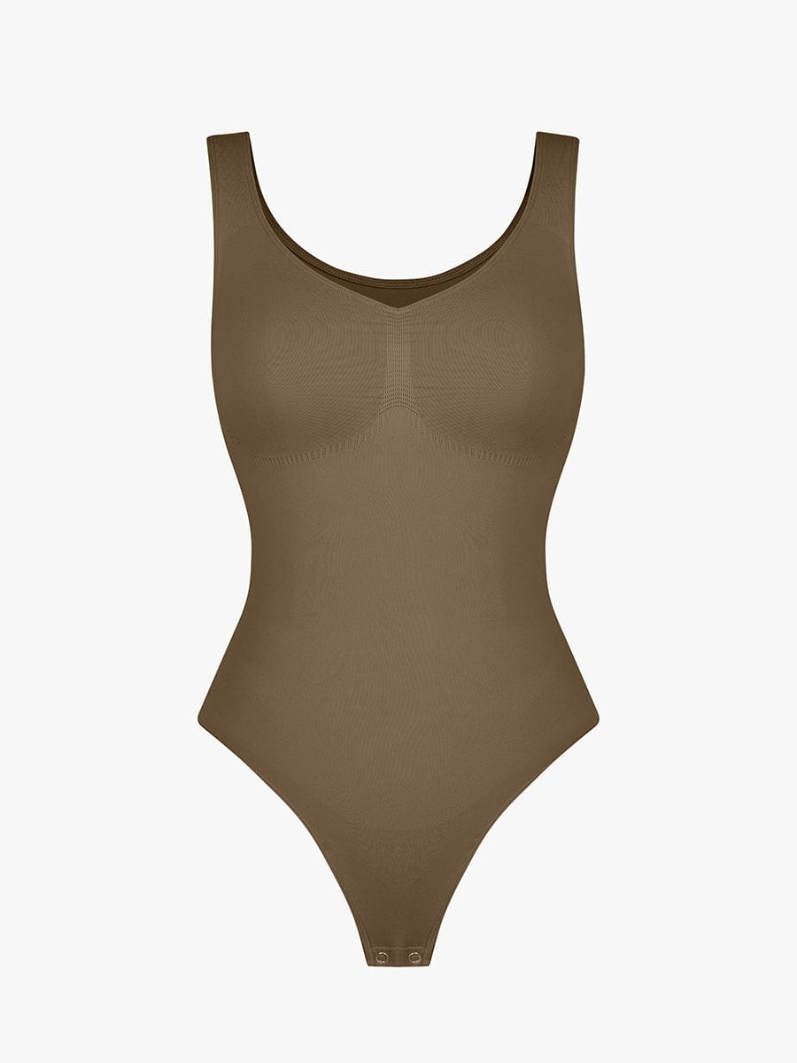 Wholesale Seamless Bust Support Waist and Abdomen Control Thong Bodysuit.
