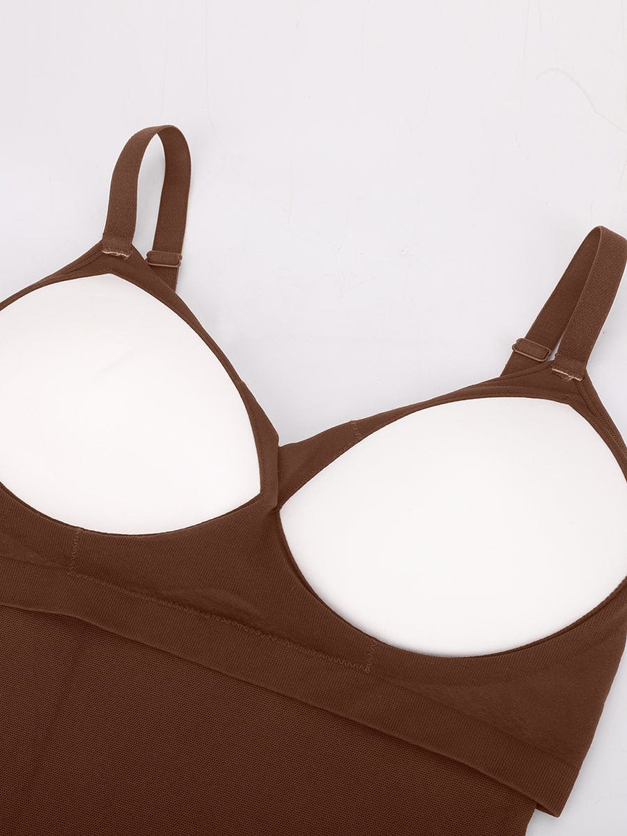 Wholesale Seamless Built-in Bra Waist and Tummy Control Thong Bodysuit.