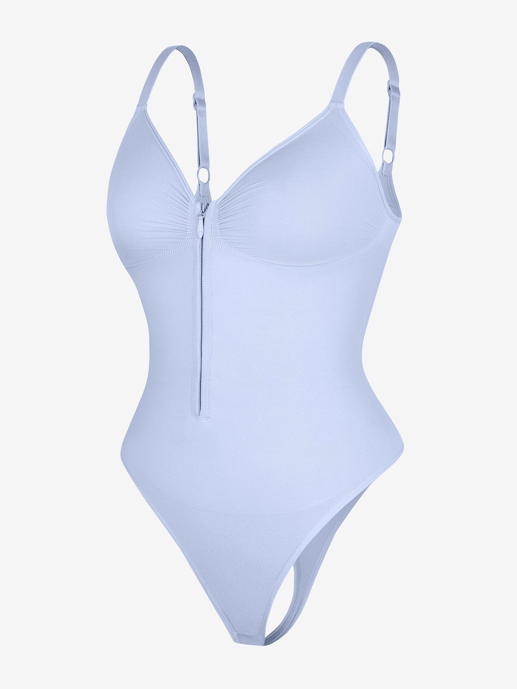 Wholesale Seamless Plunge Chest Support Bodysuit with Clips Inside.