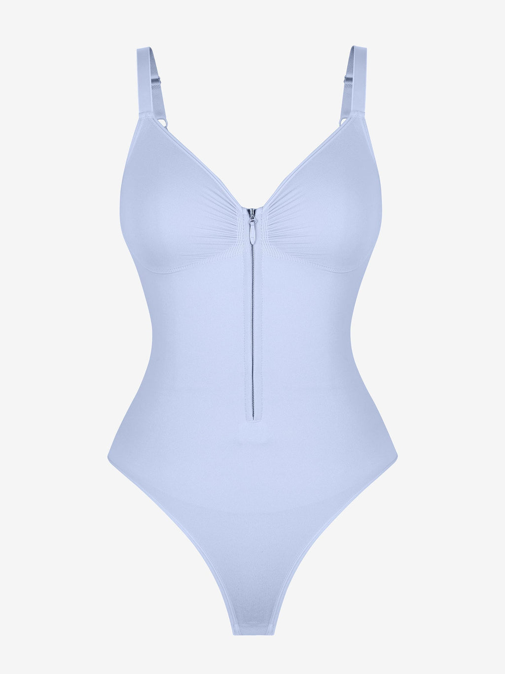 Wholesale Seamless Plunge Chest Support Bodysuit with Clips Inside.